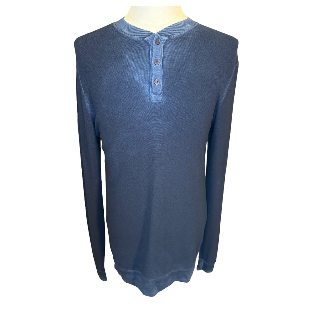 Cotton Citizen Henley Shirt Long Sleeve Casual Top Made in USA Mens Small